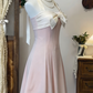 Charming Homecoming Dress Halter Bowknot Pleated Back to School Outfits Party Dress  D6646