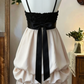 Beauty Homecoming Dress Spaghetti Strap Bowknot Flower Cascade Back to School Outfits Party Dress  D6638