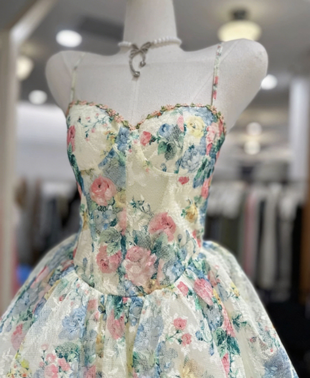 Charming Homecoming Dress Spaghetti Strap Back to School Outfits Party Dress  D6648