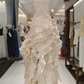 Charming Homecoming Dress Sweetheart Rinestone Cascade Hi-Lo Back to School Outfits Party Dress  D6651
