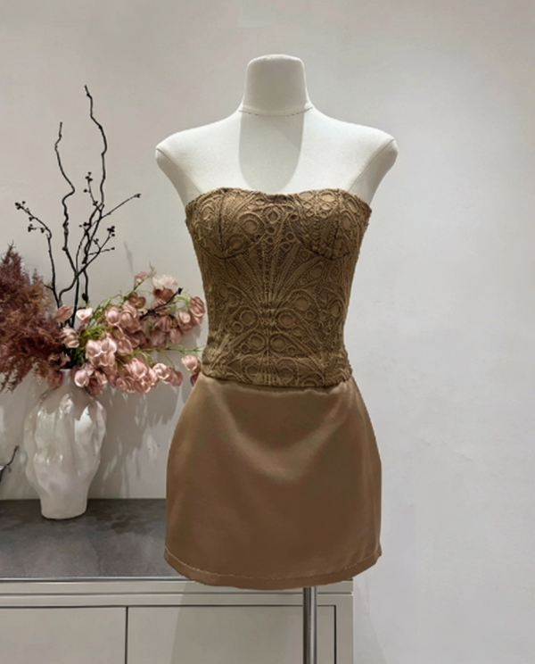 Charming Homecoming Dress Straplesss Back to School Outfits Party Dress  D6652