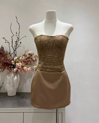 Charming Homecoming Dress Straplesss Back to School Outfits Party Dress  D6652