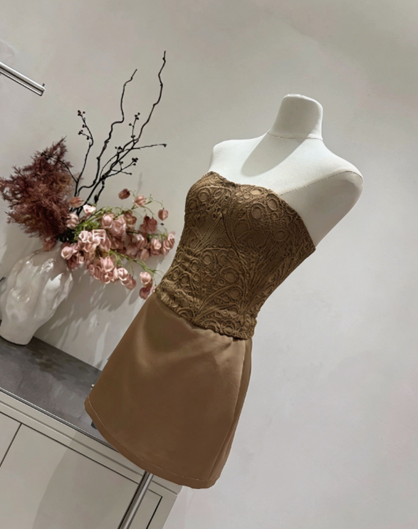 Charming Homecoming Dress Straplesss Back to School Outfits Party Dress  D6652