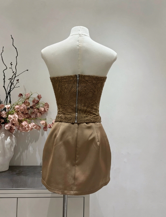 Charming Homecoming Dress Straplesss Back to School Outfits Party Dress  D6652