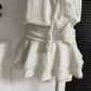Charming Homecoming Dress High Collar Flower Back to School Outfits Party Dress D6653