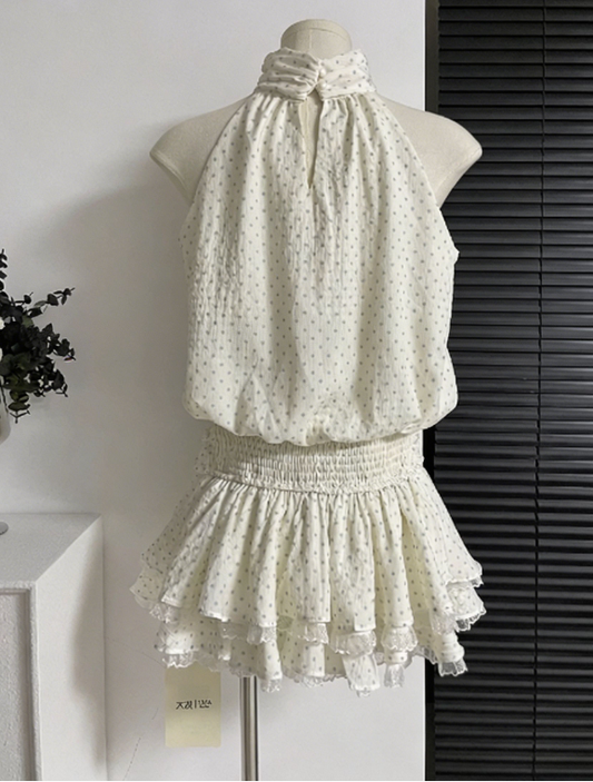 Charming Homecoming Dress High Collar Flower Back to School Outfits Party Dress D6653