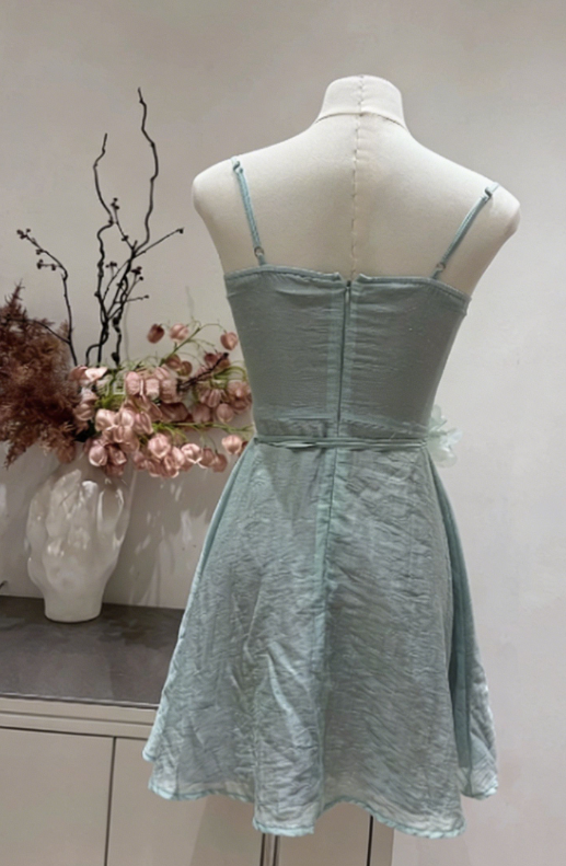 New Homecoming Dress Sweetheart Flower Back to School Outfits Party Dress D6787