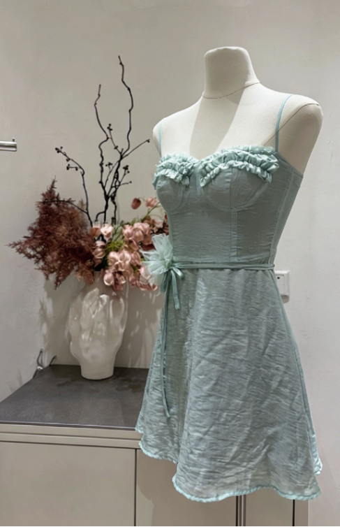 New Homecoming Dress Sweetheart Flower Back to School Outfits Party Dress D6787