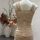 New Homecoming Dress Square Shirred Back to School Outfits Party Dress D6788