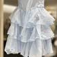 New Homecoming Dress Strapless Cascade Back to School Outfits Party Dress D6784