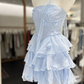 New Homecoming Dress Strapless Cascade Back to School Outfits Party Dress D6784