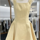 New Homecoming Dress Square Pleated Back to School Outfits Party Dress D6783