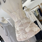 New Homecoming Dress Spaghetti Strap Flower Lace Back to School Outfits Party Dress D6782