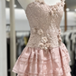 New Homecoming Dress One Shoulder Flower Cascade Back to School Outfts Party Dress D6780