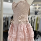 New Homecoming Dress One Shoulder Flower Cascade Back to School Outfts Party Dress D6780