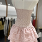 New Homecoming Dress One Shoulder Flower Cascade Back to School Outfts Party Dress D6780