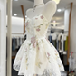 New Homecoming Dress Sweetheart Lace Pleated Back to School Outfts Party Dress D6779