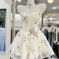 New Homecoming Dress Sweetheart Lace Pleated Back to School Outfts Party Dress D6779