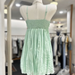 New Homecoming Dress Spaghetti Strap Flower Pleated Back to School Outfts Party Dress D6778