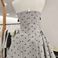 New Homecoming Dress Halter Bowknot Back to School Outfts Party Dress D6777