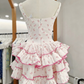 New Homecoming Dress Square Cascade Back to School Outfts Party Dress D6776