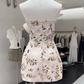 New Homecoming Dress Strapless Bowknot Back to School Outfts Party Dress D6774