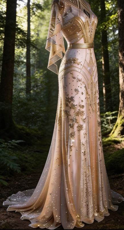 Champagner-Gold A-Linie Perlenbesatz Elegantes Langes Formales Ballkleid Abendkleid, D829