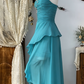 Chic Homecoming Dress Sweetheart Hi-Lo Rinestone Shirred Back to School Outfits Party Dress  D6620