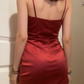 Charming Homecoming Dress Red Spaghetti Strap Back to School Outfits Party Dress D6655