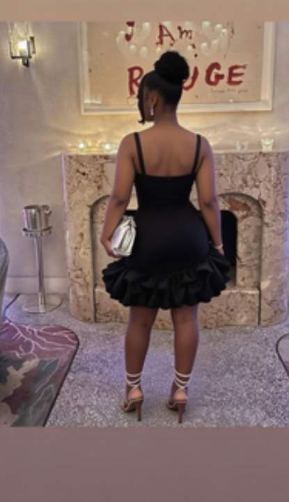 Elegant Homecoming Dress Square Flouncing Back to School Outfits Party Dress D6662