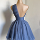 Elegant Homecoming Dress One Shoulder Tulle Back to School Outfits Party Dress D6663