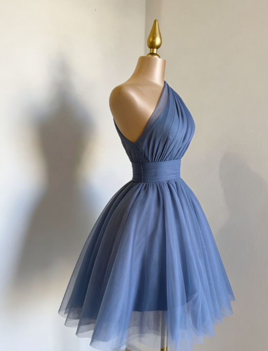 Elegant Homecoming Dress One Shoulder Tulle Back to School Outfits Party Dress D6663
