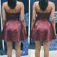 New Homecoming Dress Strapless Pleated Back to School Outfits Party Dress D6670