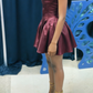 New Homecoming Dress Strapless Pleated Back to School Outfits Party Dress D6670