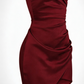 New Homecoming Dress Spaghetti Strap Pleated Hi-Lo Back to School Outfits Party Dress D6674
