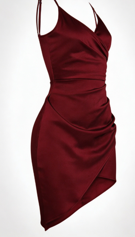 New Homecoming Dress Spaghetti Strap Pleated Hi-Lo Back to School Outfits Party Dress D6674