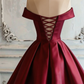 New Homecoming Dress Bardot Pleated Back to School Outfits Party Dress D6676