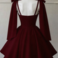 New Homecoming Dress Spaghetti Strap Bowknot Back to School Outfits Party Dress D6683