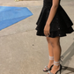 New Homecoming Dress V Neck Black Sequins Back to School Outfits Party Dress D6688