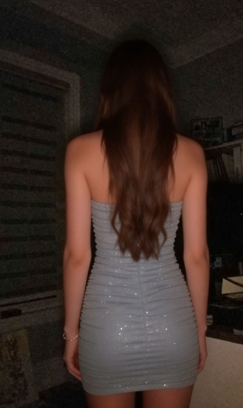 New Homecoming Dress Strapless Shirred Sequins Hugging Back to School Outfits Party Dress D6689