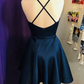 Stunning Homecoming Dress Spaghetti Strap Pleated Back to School Outfits Party Dress D6696