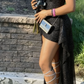 Shiny Homecoming Dress Black Strapless Sequins Hi-Lo Back to School Outfits Party Dress D6705