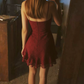 Charming Homecoming Dress Spaghetti Strap Back to School Outfits Party Dress D6710