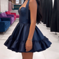 Elegant  Homecoming Sweetheart Flouncing Bowknot Back to School Outfits Party Dress D6719