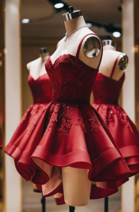 Elegant  Homecoming Sweetheart Applique Backless Back to School Outfits Party Dress D6721