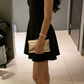 Chic Homecoming Square Black Back to School Outfits Party Dress D6724