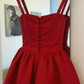 Chic Homecoming Dress Spaghetti Strap Pleated Back to School Outfits Party Dress D6743