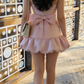 Chic Homecoming Dress Strapless Pink Bowknot Back to School Outfits Party Dress D6747
