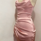 Chic Homecoming Dress Spaghetti Strap Pleated Pink Back to School Outfits Party Dress D6750