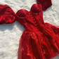 Chic Homecoming Dress Puff Sleeves Sweetheart Tulle Back to School Outfits Party Dress D6753